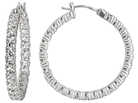 Diamond Infinity Hoops in Sterling Silver Mann's Jewelers