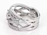 White Cubic Zirconia Platinum Over Sterling Silver Ring 1.95ctw