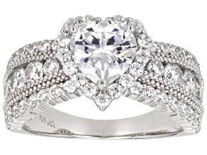 TATIANA☆[SET] Ribbon to Heart Ring Judith Ripka Sterling Silver CZ Diamonique Heart Ring Size