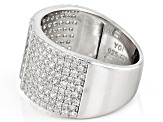 White Cubic Zirconia Rhodium Over Sterling Silver Ring 2.50ctw