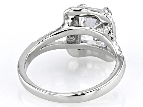 White Cubic Zirconia Platinum Over Sterling Silver Ring 3.08ctw