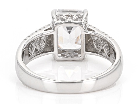 White Cubic Zirconia Platinum Over Sterling Silver Ring 2.80ctw