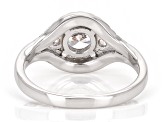 White Cubic Zirconia Platinum Over Sterling Silver Ring 1.14ctw