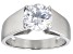 White Cubic Zirconia Platinum Over Sterling Silver Ring 3.46ctw
