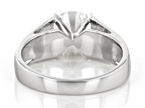 White Cubic Zirconia Platinum Over Sterling Silver Ring 3.46ctw