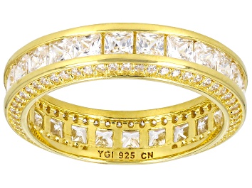 Picture of Cubic Zirconia 18k Yellow Gold Over Sterling Silver Band 4.00ctw