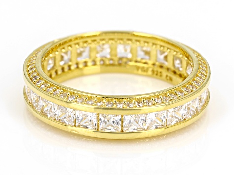 Cubic Zirconia 18k Yellow Gold Over Sterling Silver Band 4.00ctw