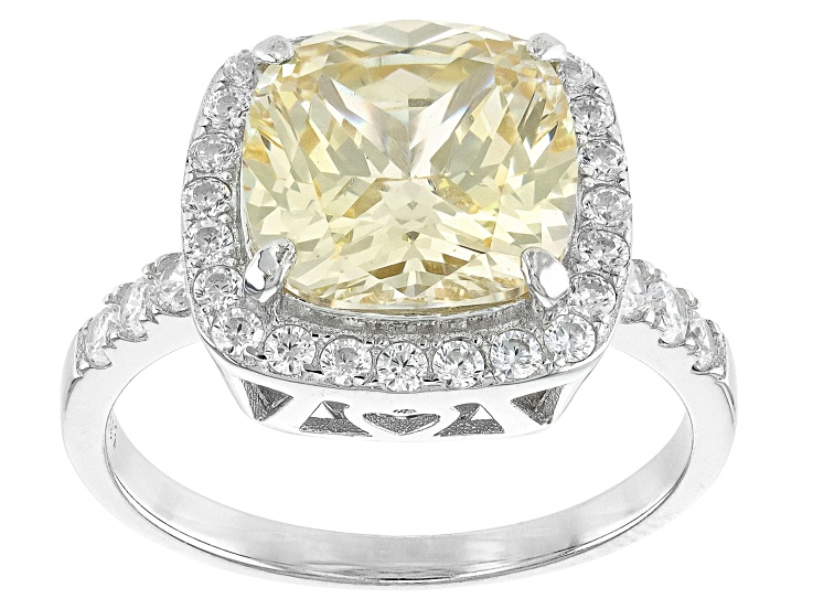 ノクターナル　blasted silver Yellow And White Cubic Zirconia Platinum Over Sterling