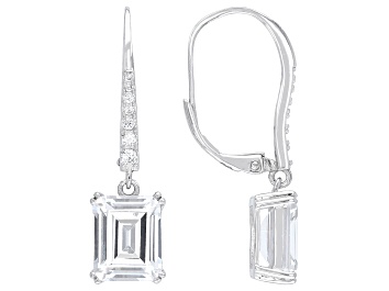 Picture of White Cubic Zirconia Platinum Over Sterling Silver Earrings 7.79ctw