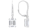 White Cubic Zirconia Platinum Over Sterling Silver Earrings 7.79ctw