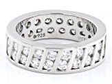 White Cubic Zirconia Platinum Over Sterling Silver Ring 1.76ctw