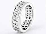 White Cubic Zirconia Platinum Over Sterling Silver Ring 1.76ctw
