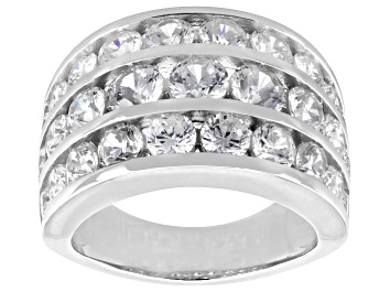 Picture of White Cubic Zirconia Platinum Over Sterling Silver Ring 7.78ctw