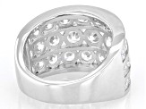 White Cubic Zirconia Platinum Over Sterling Silver Ring 7.78ctw