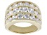 White Cubic Zirconia 18k Yellow Gold Over Sterling Silver Ring 7.78ctw