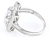 White Cubic Zirconia Rhodium Over Sterling Silver Ring 7.94ctw