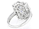White Cubic Zirconia Rhodium Over Sterling Silver Ring 7.94ctw