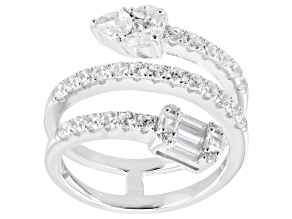 White Cubic Zirconia Rhodium Over Sterling Silver Ring 2.52ctw