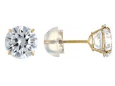 White Cubic Zirconia 14k Gold Studs 2.30ctw