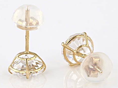 White Cubic Zirconia 14k Gold Studs 2.30ctw - DOB983 | JTV