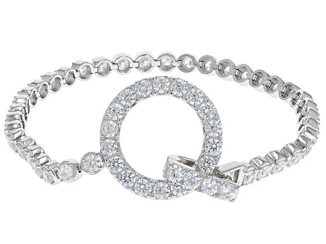 White Cubic Zirconia Rhodium Over Sterling Silver Bracelet 10.26ctw