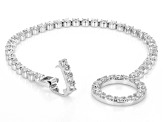 White Cubic Zirconia Rhodium Over Sterling Silver Bracelet 10.26ctw