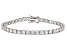 White Cubic Zirconia Rhodium Over Brass Emulous Tennis Bracelet 18.06ctw