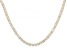 White Cubic Zirconia 18k Yellow Gold Over Brass Tennis Necklace 45.0ctw