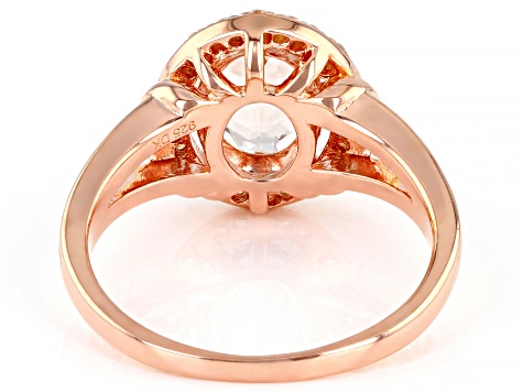 Peach Morganite 18k Rose Gold Over Silver Ring 1.70ctw