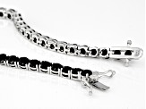 Black Spinel Sterling Silver Tennis Bracelet 12.00ctw