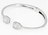 White Cubic Zirconia Rhodium Over Sterling Silver Bracelet 3.91ctw