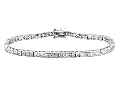 White Cubic Zirconia Rhodium Over Sterling Silver Bracelet 8.78ctw