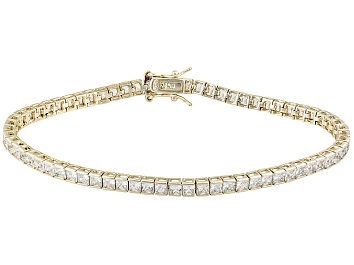 Picture of White Cubic Zirconia 14k Yellow Gold Over Sterling Silver Bracelet 8.78ctw
