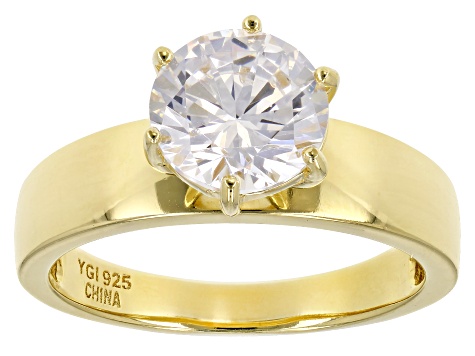 White Cubic Zirconia, Rhodium, 18k Yellow, and Rose Gold Over Silver ...