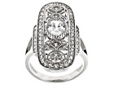 Cubic Zirconia Rhodium Over Sterling Silver Statement Ring 3.80ctw ...