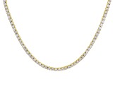 White Cubic Zirconia 18k Yellow Gold Over Silver Earrings, Necklace, Ring, And Bracelet Set 67.36ctw