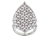 White Cubic Zirconia Rhodium Over Sterling Silver Ring 7.00ctw