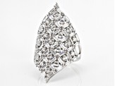 White Cubic Zirconia Rhodium Over Sterling Silver Ring 7.00ctw