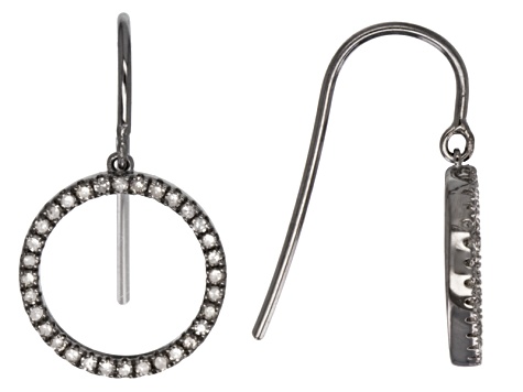 Champagne Diamond Black Rhodium Over Sterling Silver Earrings 47ctw Champagne Diamond Black Rhodium Over Sterling Silver Earrings 47ctw