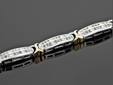 Diamond Rhodium And 18k Yellow Gold Over Brass Bracelet 0.95ctw