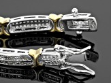 Diamond Rhodium And 18k Yellow Gold Over Brass Bracelet 0.95ctw