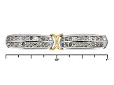 Diamond Rhodium And 18k Yellow Gold Over Brass Bracelet 0.95ctw