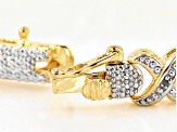 Diamond 14k Yellow Gold Over Brass Bracelet .25ctw