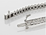 White Diamond Rhodium Over Sterling Silver Bracelet 1.00ctw