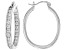 White Cubic Zirconia Rhodium Over Sterling Silver Inside Out Hoop Earrings 3.00ctw