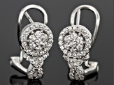 Cubic Zirconia Rhodium Over Sterling Silver Jewelry Set 2.50ctw