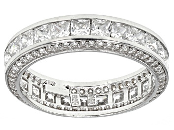 Picture of Cubic Zirconia Rhodium Over Sterling Silver Band 4.00ctw