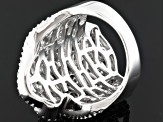 Cuvic Zirconia Silver Ring 10.56ctw