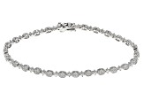 White Cubic Zirconia Rhodium Over Sterling Silver Bracelet 1.50ctw