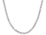 Cubic Zirconia Rhodium Over Sterling Silver Necklace, Bracelet And Earrings Set 62.00ctw